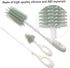 Cleaning Brush Set Baby Suits Childrens Water Scrub Brush Milk Bottle Cleaner Baby Kids Bottle Brush Silicone Baby Bottle Water Cup to Rotate Food Grade Silicone Glasses by ORFOFE