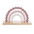 NoJo Rainbow Shelfie Decor - Pink and Ivory Bead Nursery Accent