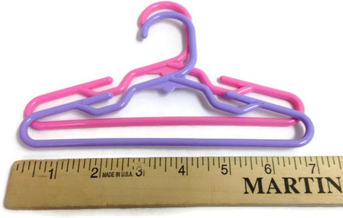 12 Pink and 12 Lavender Plastic Hangers for 18 Inch Dolls - Fits 18 Inch Doll Clothes