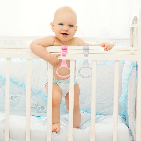 SAFIGLE 4 PCS Baby Pull up Rings, Baby Playpen Pull Rings, Toddler Walking Training Tools, Baby Accessories