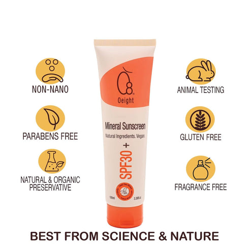 Recommended Oeight Mineral Sunscreen for Babies and Children, Baby Sunscreen Lotion Family Sun Protection with Mineral