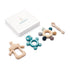 GANDIKIDS BABY PRODUCTS Baby Silicone Teething Ring Teether Gift Set for Boys and Girls Over