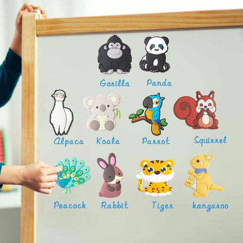 Fridge Magnets for Toddlers 1-3, Large Size Educational Magnetic Toys for Kids, Cute Animal Refrigerator Magnets