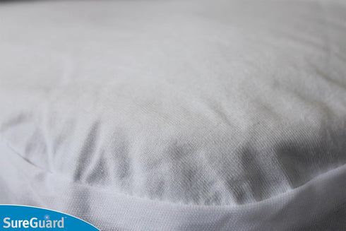 SureGuard Mini Crib Mattress Protector - 100% Waterproof, Hypoallergenic Premium Fitted Cotton Cover for Portable Pack