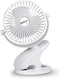 SkyGenius Battery Operated Clip On Baby Stroller Fan, White