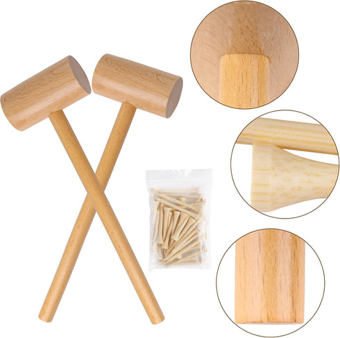 Hammering Set Hammer Hammer Wooden Mallet & Pounding Toys Simulation Wooden Mallet Toddler Fake Portable Montessori Toy