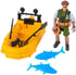 ArtCreativity Small Aquatic Play Set for Kids, Cool Playset with Action Figure, Floating Boat, and 2 Fish