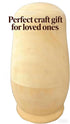 MAGIKON 5-Piece Set 5-Inch Unpainted Nesting Doll - Blank Wooden Stacking Dolls for DIY Painting & Decorating