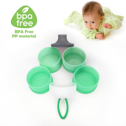 LADISO 2 Packs Formula Container On The Go, Baby Formula Dispenser, Portable Milk Powder Dispenser Container, Baby