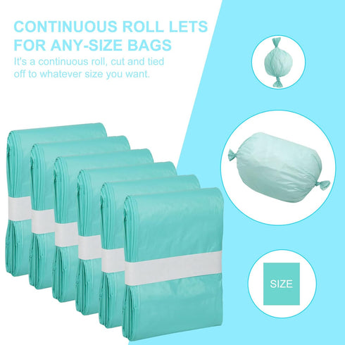 Lisyee 6 Pack 280 Adult Diaper Liner Refills Compatible with Janibell Akord Slim Model Adult Diaper System, Green