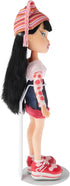 DSP-5125W 10, 11, 12 inch 1.125" 1.5" 3.25" 4" Plymor White Adjustable Doll Stand, fits and Slim Waist Dolls, Waist is