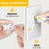 Outlet Covers (45 Pack) - Self-Closing 3-Prong Swivel Electrical Outlet Protectors for Baby - Upgraded Adhesive