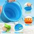 LNCOJOLM Summer Collapsible Bucket Sandbox Kit Toys for Kids, Foldable Bucket Multi Purpose Sand Pail for Garden