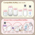 4pcs. Maymom Screw Lids Aka Travel Caps with Rewritable Sealing Disc Compatible with Avent, Maymom Wide Mouth Bottles;