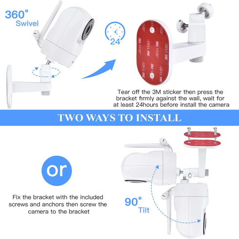 Adjustable Baby Monitor Wall Mount for Vtech VM901, VM919HD, VM928 - Perfect View Angle, Easy Installation