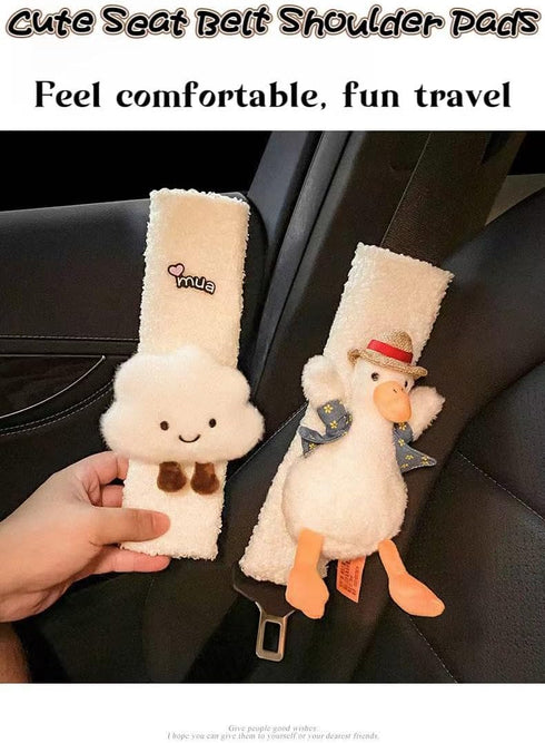 BNTR 2PCS (2-Pack Car Seat Belt Cover Stocking Stuffers Cute Creative Flower Safety Seatbelt Shoulder Pad Auto