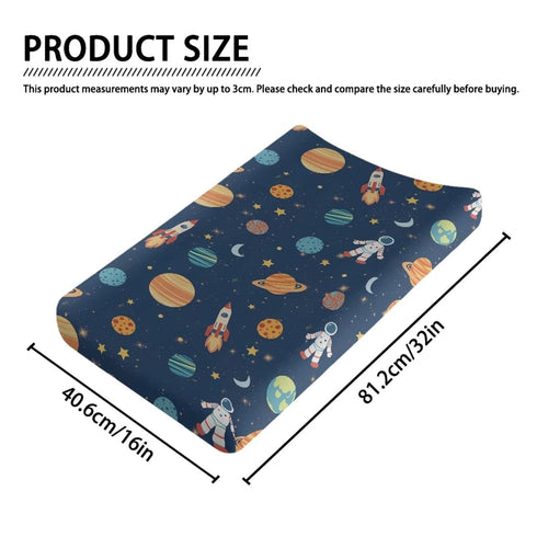 Planets Astronaut Changing Pad Cover for Baby Girls Boys Comfort Diaper Change Table Pad Covers Soft Changing Pad