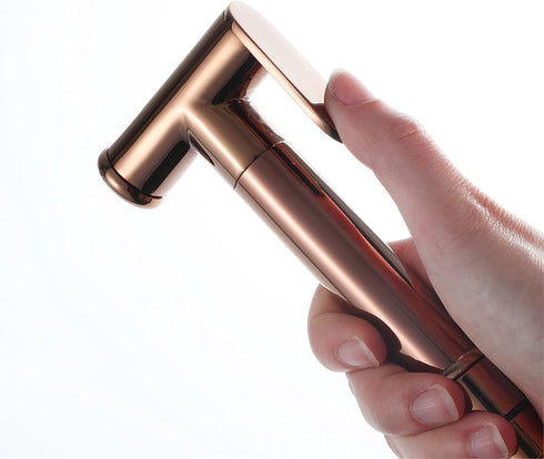 MUOBSBJRX HandheldSprayer Brass Cloth Diaper Sprayer, Rose GoldSprayer for Toilet Single Cold Angle Valve