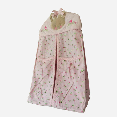 CribMATE 1 Pink Diaper Stacker Storage Bunny Crib Hanging Diaper Organizer Baby Girl PC