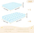 miaozhen 1 Pack 52x28 Cotton Baby Crib Sheets for Boys Girls Soft Breathable Abstract Art Heart Blue White Toddler