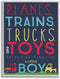 Stupell Industries Planes, Trains, Trucks and Toys Grey Framed Wall Art, 16x20,