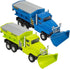ArtCreativity Pull Back Snow Plow Toys, Set of 2, Diecast Metal Kids