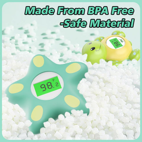 Miedecdel 4 Swimming Baby Bath Thermometer, Infant Digital Water Thermometer Safety with Color Backlit and Temperature