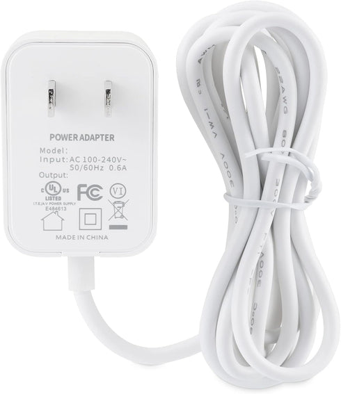 LEFXMOPHY Charger for VAVA Baby Monitor - Handheld Screen Parent Unit 5V Power Cord UL Adapter with 5ft Cable