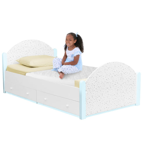 BrightCare Kids Waterproof Bed Pad - Washable Underpad with Tuck in Sides - Soft Quilted Reusable Bed Wetting