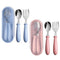 4 Pcs Toddler Utensils - Stainless Steel Forks and Spoons Baby Silverware Set with Storage Box for Safe Dining