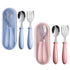 4 Pcs Toddler Utensils - Stainless Steel Forks and Spoons Baby Silverware Set with Storage Box for Safe Dining