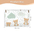siphylline 52" 34" Cartoon Cute Brown Bear Extra Large Resuable Potty Training Pee Pad Soft Absorbent Diaper Changing