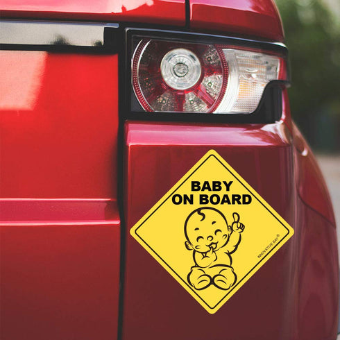 2023 Design - Baby on Board Sticker Sign (3 Pack), Baby Car Decal, US Department of Transportation Recommended Color &