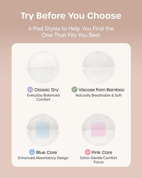 200 4 Nuliie PCS Disposable Nursing Pads, Ideal for First-Time Buyers to Find Perfect Match, Materials Trial (Viscose