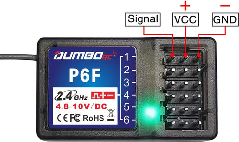 2 P6F 6 2.4GHz X4 X5 X6 DUMBORC Pcs Channels RC Receiver for DUMBORC RC Car Boat