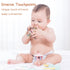 Baby Teething Toy for 3-12 Months, Silicone Rattle Sensory Teether Toy, BPA Free, Milk White Chew Toys for Teething