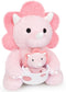 Dinosaur Stuffed Animal, 11.8inch Pink Plush with Baby Dino Toy, Triceratops for Girls, Boys, Birthday Gifts