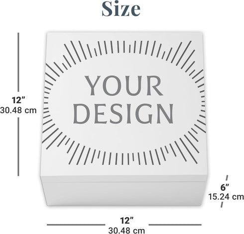 12" 6" Let's Make Memories Personalized Photo Keepsake Box for New Baby - Memento Storage - Memories Box - Nursery