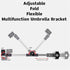 Yiodauh 2 Bike Umbrella Stand Pcs Adjustable Mount Stand Folding Umbrella Bracket Stretch Parasol Holder Wheelchair