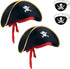 M&G House Halloween Pirate Hats, Caribbean Black Pirate Cap, Funny Party Hat for Adults and Kids