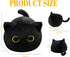 CHNBF Soft Black Cat Plush Toy Pillow - Stuffed Animal for Kids, Boys & Girls Gifts
