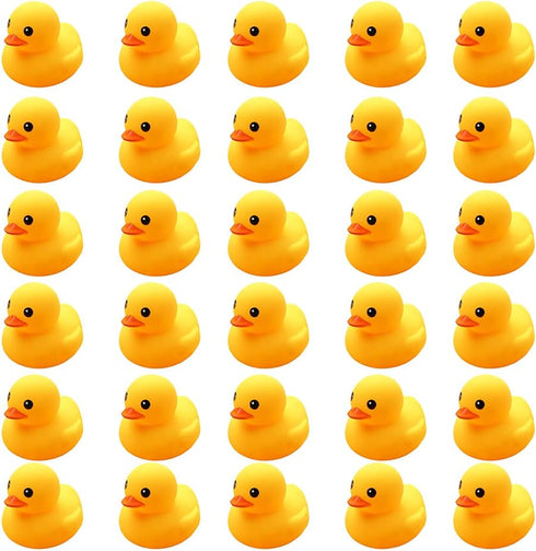 Bath Duck Toys 30 PCS Mini Rubber Ducks, Squeak and Float Duckies for Baby Shower Party Decoration (1.6'')