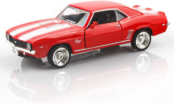 1/36 Scale Diecast Cars - 1969 Camaro SS Models, Pull Back Vehicles Toy Cars for Boys and Girls (Red)