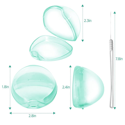 NISXABEBE Case,3 Pack Pacifier BPA Free Pacifiers Holder Case with Lanyard for Diaper Bag,Binky Container Box for Baby