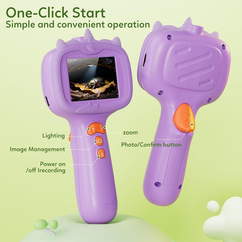 TKTKMETA 4-10 Kids Borescope Toys Camera with Light for Years Old Boys Girls Birthday Gift Type-C Rechargeable STEM