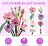 OSDUE Sets, 547 Mini Bricks Flower Bouquet Building Artificial Flowers, DIY Unique Decoration Home, Pieces Botanical