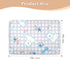 siphylline 52" 34" Cartoon Cute White Dog Plaid Extra Large Resuable Potty Training Pee Pad Waterproof Washable Potty