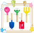 Kids Gardening Tools Set, 5PCS Metal Gardening Tools with Wooden Handle, Safe Beach Sandbox Toy
