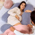 Generic 57-inch U-Shaped Pregnancy Pillow Full Body Maternity Pillow for Sleeping, Back, Hip & Belly Support Grey