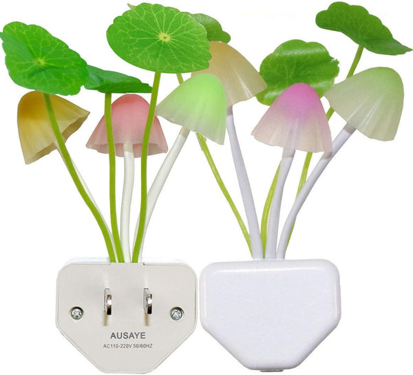 AUSAYE 2 Pack Sensor Led Night Light Plug-in Wall Lamp Color Changing